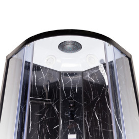 Гидромассажный бокс Vivia TKF 90/1 BP Черный оникс BG 90x90 профиль черный/тонированное стекло А0046369