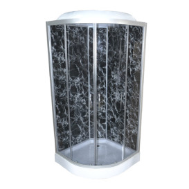 Гідромасажний бокс Vivia TKF 90/1 Чорна павутина BG 90x90 профіль сатин/тоноване скло А0045223