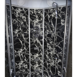 Гідромасажний бокс Vivia TKF 90/1 Чорна павутина BG 90x90 профіль сатин/тоноване скло А0045223