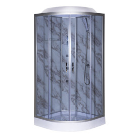 Гідромасажний бокс Vivia TKF 90/1 Мармур BG 90x90 профіль сатин/тоноване скло А0045671