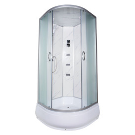 Гідромасажний бокс Vivia TKF 90-30 Білий оникс WG 90x90 профіль сатин/скло fabric А0047562