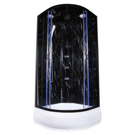 Гидромассажный бокс Vivia TKF 90-30 BP Черный оникс BG 90x90 профиль черный/тонированное стекло А0046376