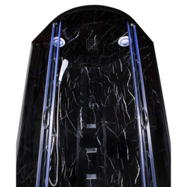 Гидромассажный бокс Vivia TKF 90-30 BP Черный оникс BG 90x90 профиль черный/тонированное стекло А0046376