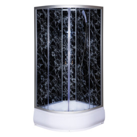 Гидромассажный бокс Vivia TKF 90-30 Черная паутина BG 90x90 профиль сатин/тонированное стекло А0046363
