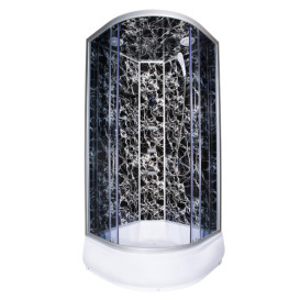 Гидромассажный бокс Vivia TKF 90-30 Черная паутина BG 90x90 профиль сатин/тонированное стекло А0046363