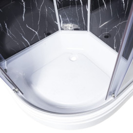 Гидромассажный бокс Vivia TKF 90-30 Черный оникс BG 90x90 профиль сатин/тонированное стекло А0046365