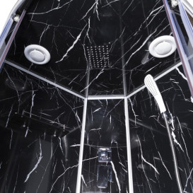 Гидромассажный бокс Vivia TKF 90-30 Черный оникс BG 90x90 профиль сатин/тонированное стекло А0046365