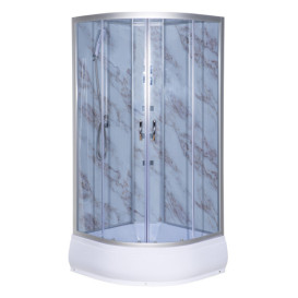 Гидромассажный бокс Vivia TKF 90-30 Мрамор BG 90x90 профиль сатин/тонированное стекло А0047473