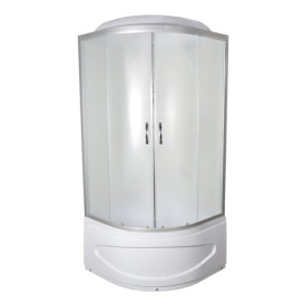 Гидромассажный бокс Vivia TKF 90 Белый оникс WG 90x90 профиль сатин/стекло fabric А0045225