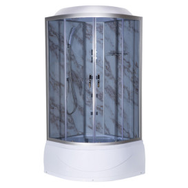 Гидромассажный бокс Vivia TKF 90 Мрамор BG 90x90 профиль сатин/тонированное стекло А0045232