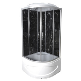 Гідромасажний бокс Vivia TKF 90 Черный оникс BG 90x90 профіль сатин/тоноване скло А0045667