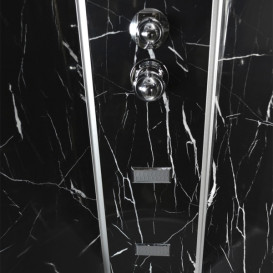 Гідромасажний бокс Vivia TKF 90 Черный оникс BG 90x90 профіль сатин/тоноване скло А0045667