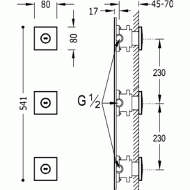 Гидромассажные форсунки Tres Showers латунь хром 29951507