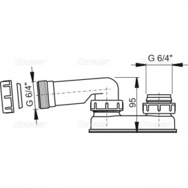 Гидрозатвор для ванн AlcaPlast 6/4
