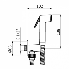 Гигиенический душ GRB Intimixer состаренная латунь 08118100