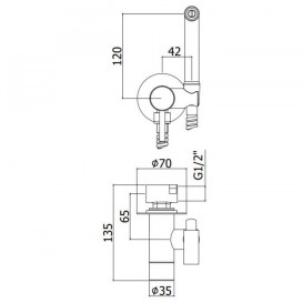Гігієнічний душ Paffoni Tweet Round Mix зі змішувачем та шлангом білий матовий ZDUP 110 BO