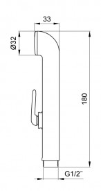 Гігієнічний душ з важелем Devit пластик хром 1358HS