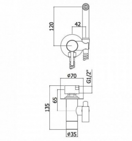 Гигиенический душ Paffoni Tweet Round Mix , черный ZDUP110NO 