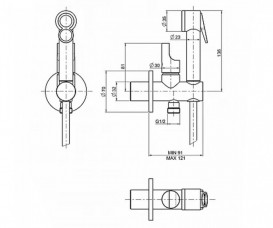 Гігієнічний душ зі змішувачем Fima Carlo Frattini Collettivita чорний матовий F2310NNS+F2645