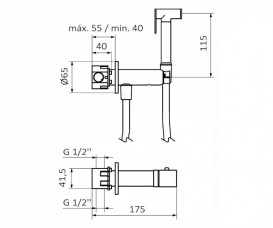 Гігієнічний душ зі змішувачем GRB Intimixer білий матовий 08225101