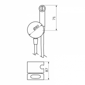 Гігієнічний душ зі змішувачем GRB in Cool Dummy Intimixer нержавіюча сталь 90907003