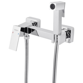 Гигиенический душ со смесителем Kroner KRP Edelstahl Kubus-CHR052 хром CV031896