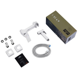 Гигиенический душ со смесителем Kroner KRP Edelstahl Kubus-CHR052 хром CV031896