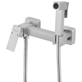 Гигиенический душ со смесителем Kroner KRP Edelstahl Kubus-ESG052 нержавеющая сталь CV031897