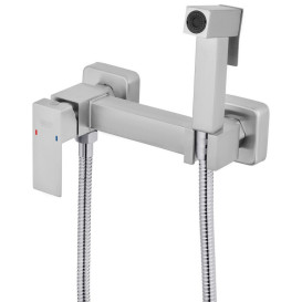 Гигиенический душ со смесителем Kroner KRP Edelstahl Kubus-ESG052 нержавеющая сталь CV031897