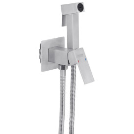 Гигиенический душ со смесителем Kroner KRP Edelstahl Kubus-ESG053 нержавеющая сталь CV029968