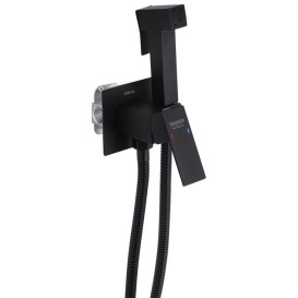 Гигиенический душ со смесителем Kroner KRP Edelstahl Kubus-SCH053 нержавеющая сталь черный CV029969