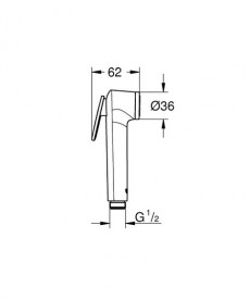 Гигиенический душ со смесителем скрытого монтажа Grohe BauLoop New с Tempesta-F хром UA11104200