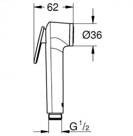 Гигиенический душ со смесителем скрытого монтажа Grohe BauLoop с Tempesta-F хром UA11104201