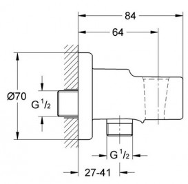 Гигиенический душ со смесителем скрытого монтажа Grohe BauLoop с Tempesta-F хром UA11104201
