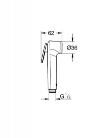 Гигиенический душ со смесителем скрытого монтажа Grohe BauEdge New с Tempesta-F хром UA28512002