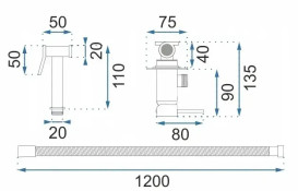 Гигиенический душ со смесителем скрытого монтажа Rea Loop хром REA-B4106
