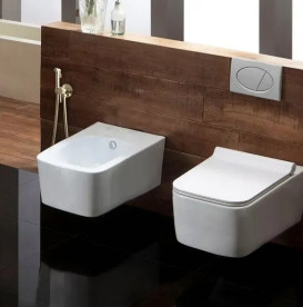 Гигиенический душ со смесителем скрытого монтажа Rea Loop золотой REA-B8979