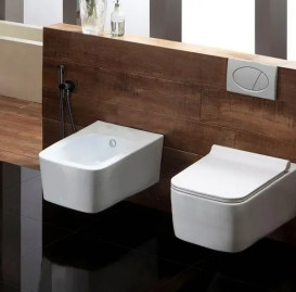 Гигиенический душ со смесителем скрытого монтажа Rea Loop черный REA-B8978