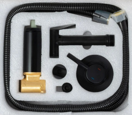 Гигиенический душ со смесителем скрытого монтажа Rea Loop черный REA-B8978