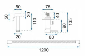 Гигиенический душ со смесителем скрытого монтажа Rea Loop черный REA-B8978