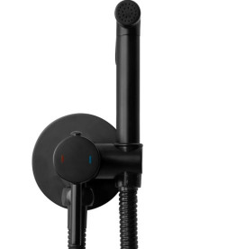 Гигиенический душ со смесителем скрытого монтажа Rea Loop черный REA-B8978
