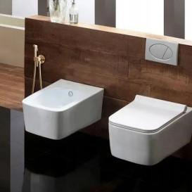 Гигиенический душ со смесителем скрытого монтажа Rea Loop розовое золото REA-B6523