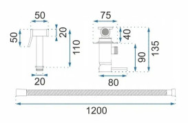 Гигиенический душ со смесителем скрытого монтажа Rea Loop розовое золото REA-B6523