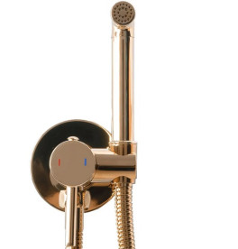 Гигиенический душ со смесителем скрытого монтажа Rea Loop розовое золото REA-B6523