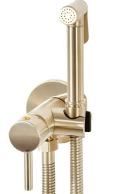 Гигиенический душ со смесителем скрытого монтажа Rea Loop матовое золото REA-B6311