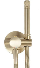 Гігієнічний душ із змішувачем прихованого монтажу Rea Loop матове золото REA-B6311