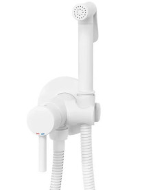 Гігієнічний душ із змішувачем прихованого монтажу Rea Loop білий матовий REA-B0255