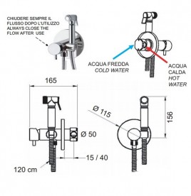Гигиенический душ со смесителем скрытого монтажа Daniel Suvi хром S20645S2MCR