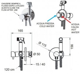 Гигиенический душ со смесителем скрытого монтажа Daniel Suvi черный матовый S20645S15