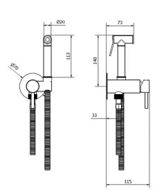 Гігієнічний душ із змішувачем Teorema Round хром 19263 11